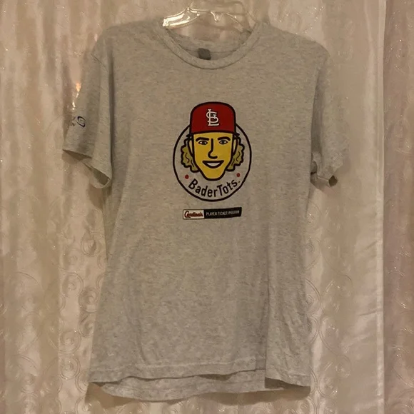 MLB St. Louis Cardinals Harrison Bader “Bader Tots” T-Shirt Mens Size Medium 🔥 - Picture 1 of 5
